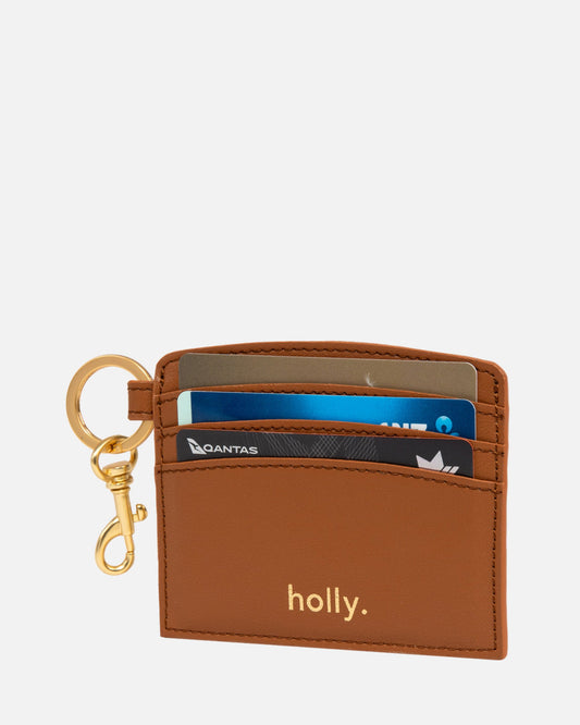 Image of Wallets & Money Clips. Productname: The Daily Edited Timeless CC Sleeve Keyring Tan in Tan colour by brand - The Daily Edited