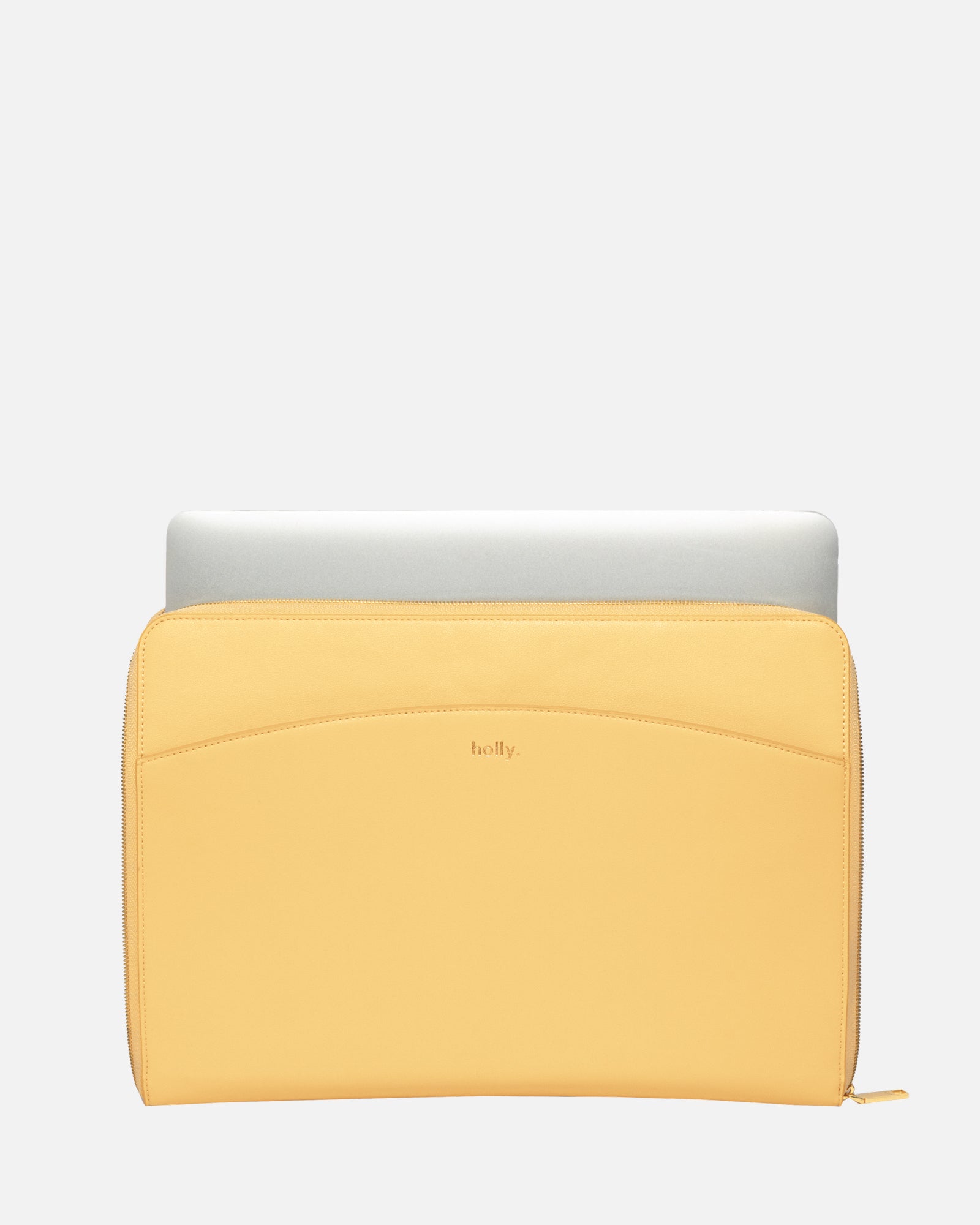 Image of Electronics Accessories. Product name - Timeless 14" Laptop Cover Dark Sand in Sand colour by brand - The Daily Edited