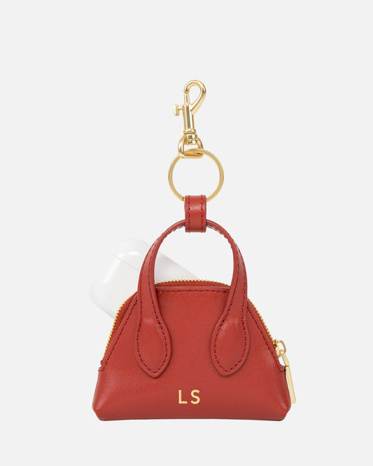 Image of Bags. Productname: The Daily Edited Elsa Micro Bag Keyring Scarlet in Scarlet colour by brand - The Daily Edited