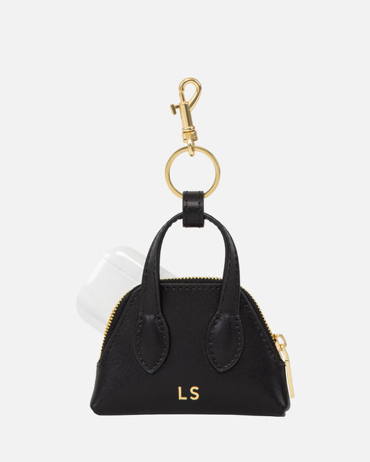 Image of Bags. Productname: The Daily Edited Elsa Micro Bag Keyring Black in Black colour by brand - The Daily Edited