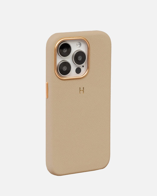 Image of Electronics Accessories. Productname: The Daily Edited iPhone 15 Pro Case Light Taupe in Taupe colour by brand - The Daily Edited