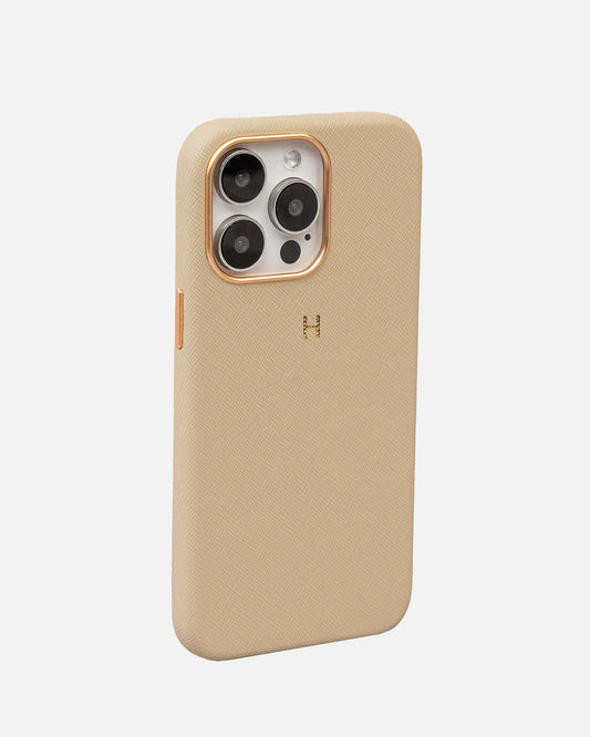 Image of Electronics Accessories. Productname: The Daily Edited iPhone 15 Pro Max Case Light Taupe in Taupe colour by brand - The Daily Edited