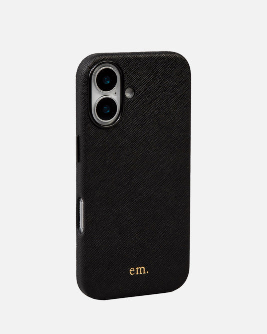 Image of Electronics Accessories. Productname: The Daily Edited iPhone 16 Case Black in Black colour by brand - The Daily Edited