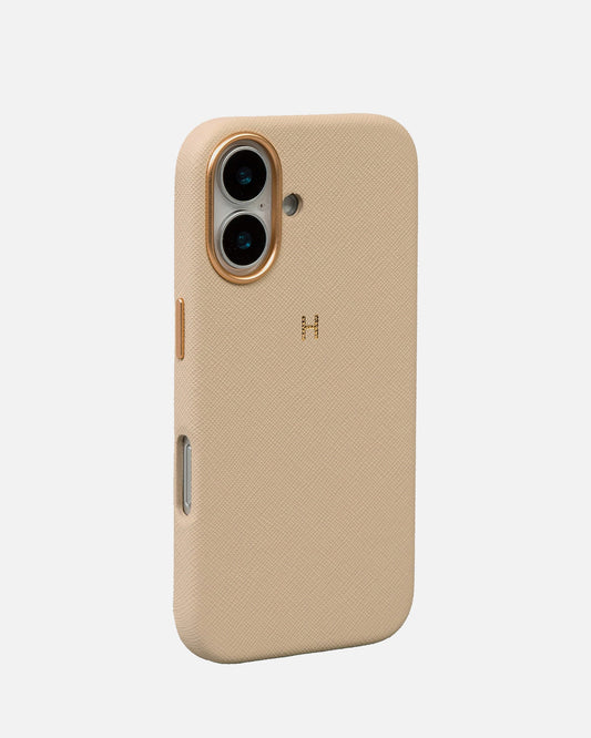 Image of Electronics Accessories. Productname: The Daily Edited iPhone 16 Case Light Taupe in Taupe colour by brand - The Daily Edited