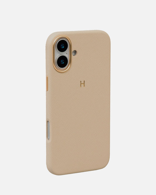 Image of Electronics Accessories. Productname: The Daily Edited iPhone 16 Plus Case Light Taupe in Taupe colour by brand - The Daily Edited