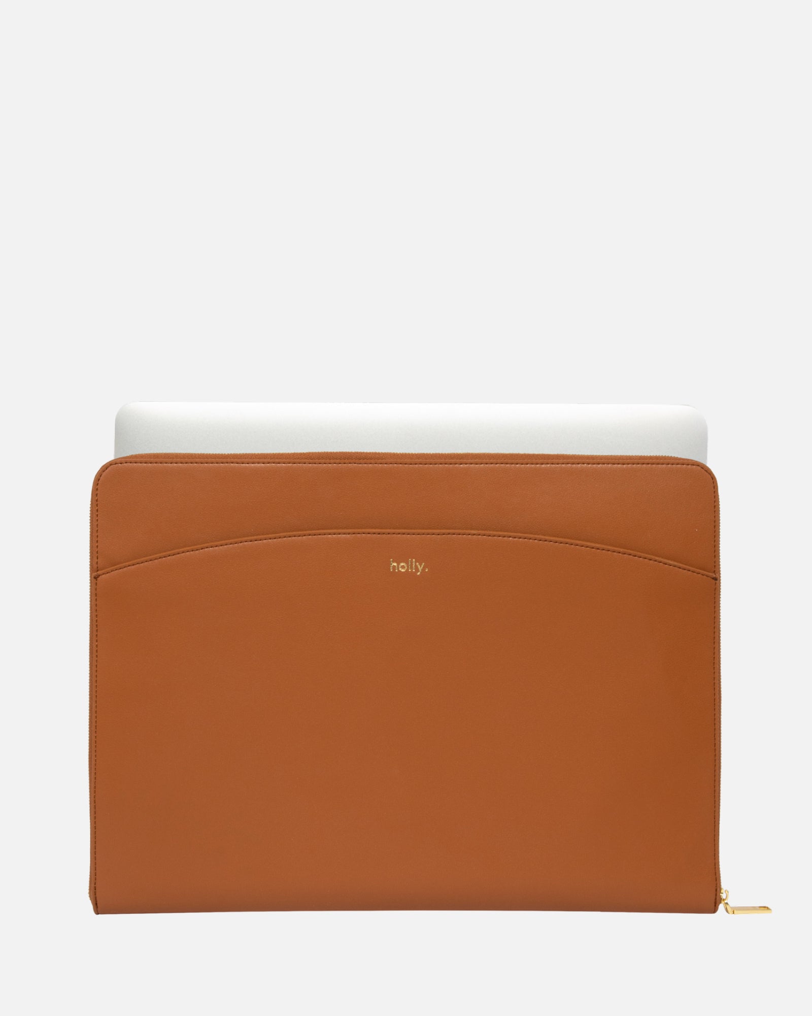 Image of Electronics Accessories. Product name - Timeless 16" Laptop Cover Tan in Tan colour by brand - The Daily Edited