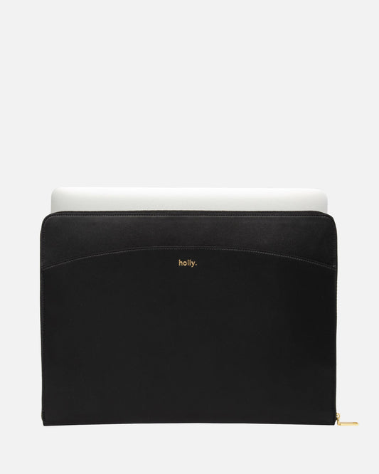 Image of Electronics Accessories. Productname: The Daily Edited Timeless 16 Inch Laptop Cover Black in Black colour by brand - The Daily Edited