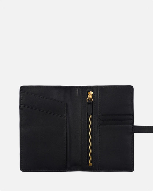 Image of Wallets & Money Clips. Productname: The Daily Edited Isla Travel Document Holder Black in Black colour by brand - The Daily Edited