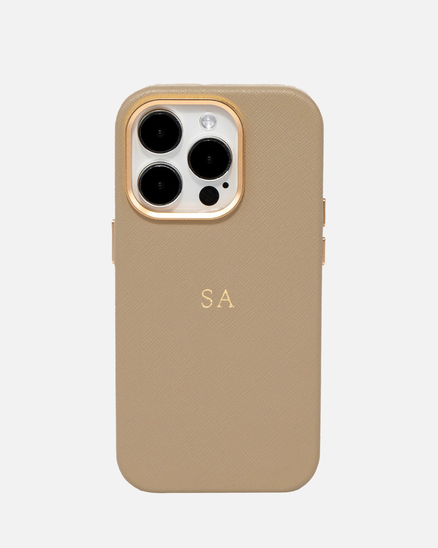 Image of Mobile Phone Cases. Product name - iPhone 14 Pro Case Praline in Praline colour by brand - The Daily Edited