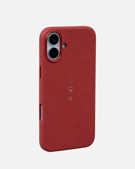 Image of Electronics Accessories. Productname: The Daily Edited iPhone 16 Plus Case Scarlet in Scarlet colour by brand - The Daily Edited