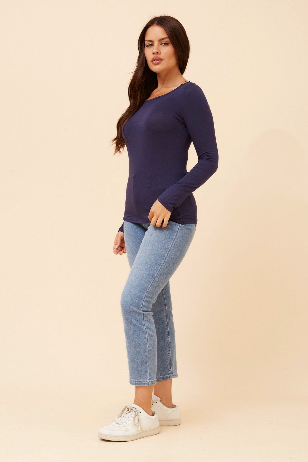Caroline Morgan Australia HOLLY SOLID TOP (Navy)