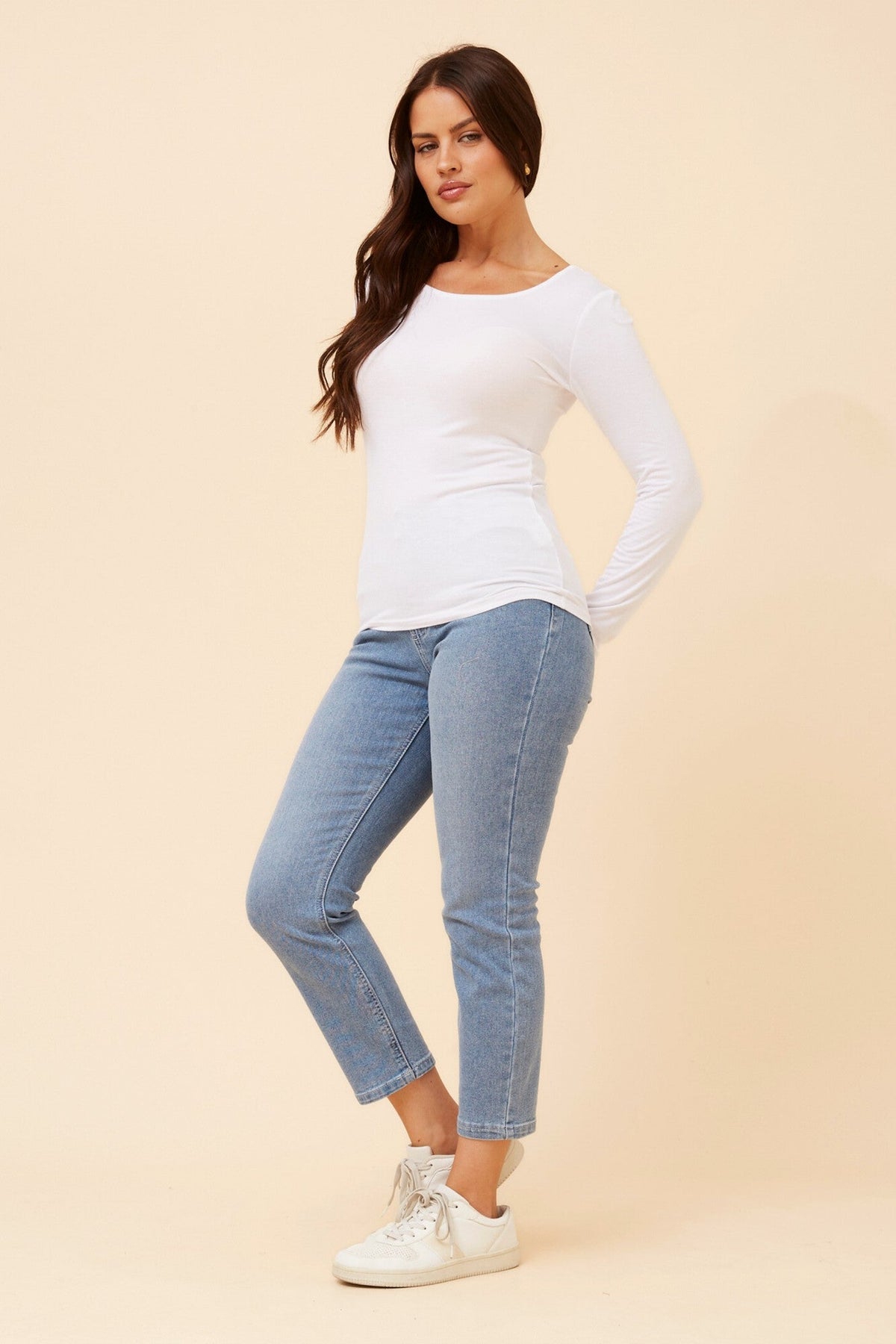 Caroline Morgan Australia HOLLY SOLID TOP (White)