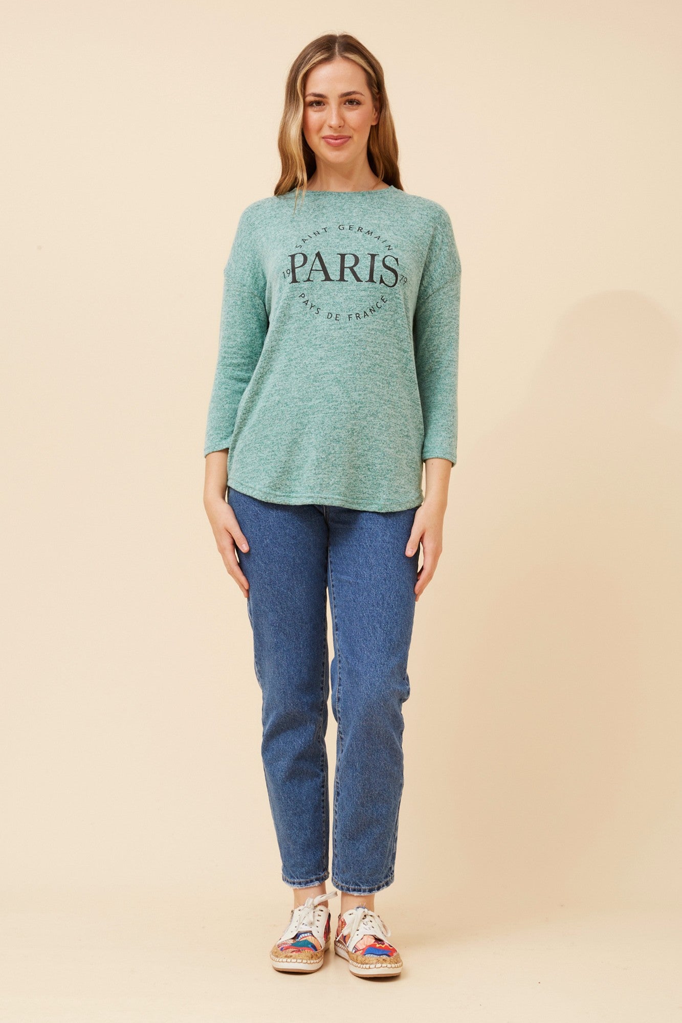 GOLDIE GRAPHIC PRINT TOP (Jade)
