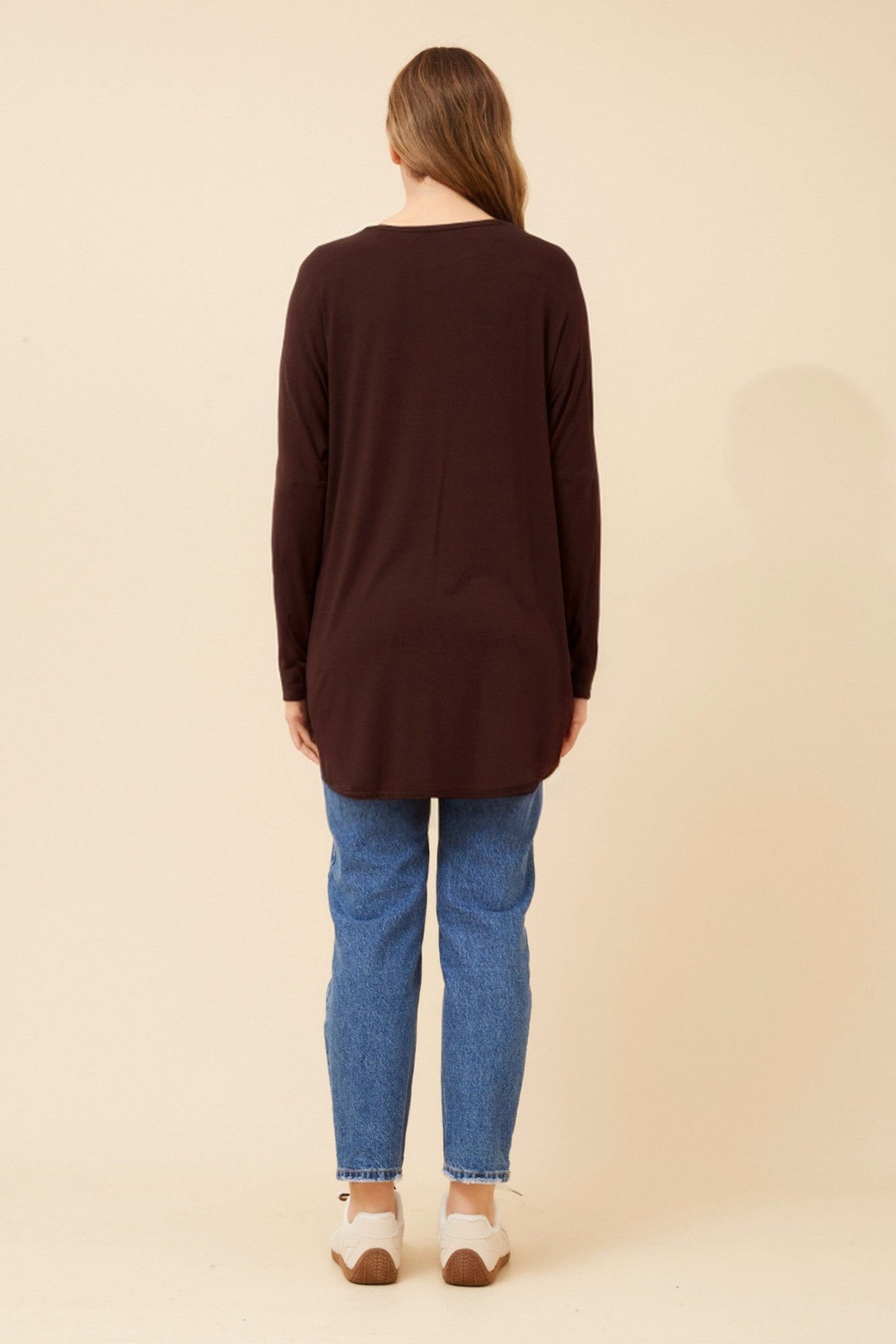 Caroline Morgan Australia SKYE SOLID TOP (Chocolate)
