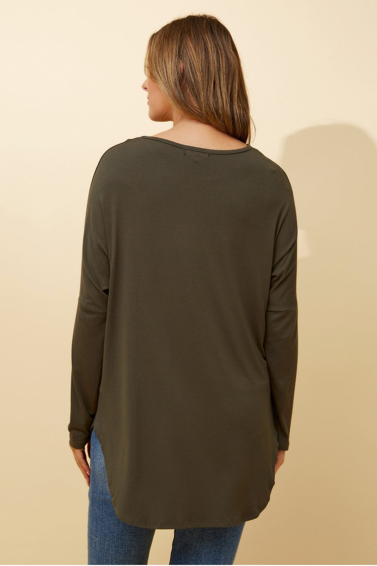 Caroline Morgan Australia SKYE SOLID TOP (Khaki)