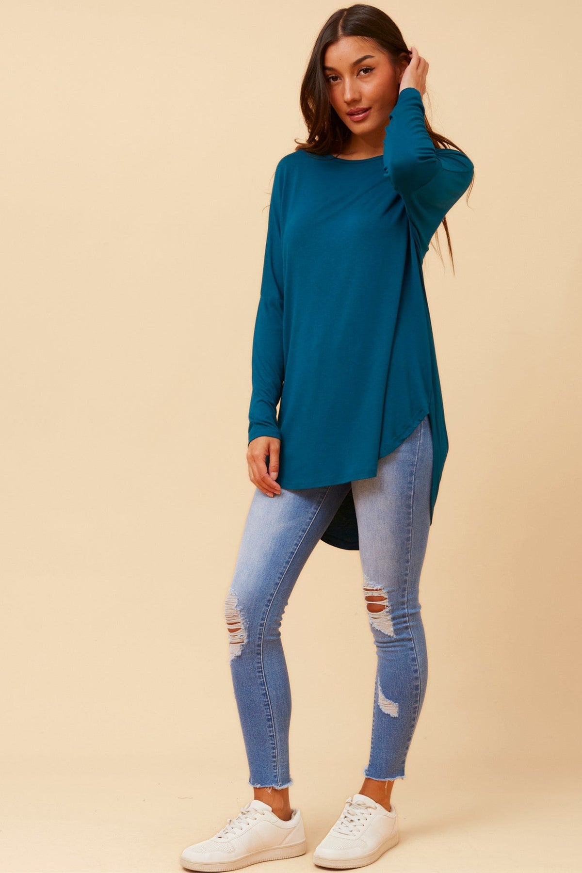 Caroline Morgan Australia SKYE SOLID TOP (Teal)