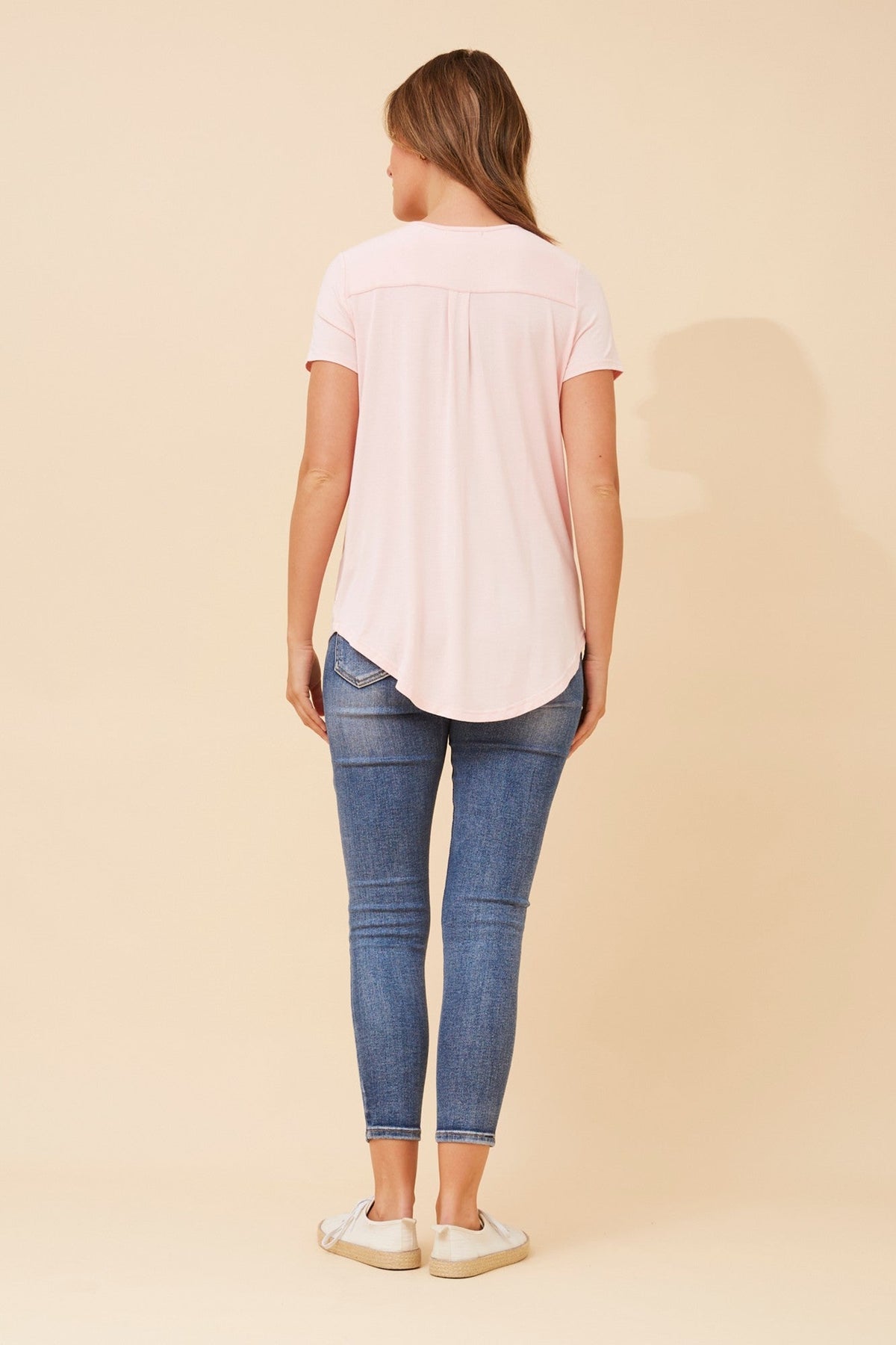 Caroline Morgan Australia REGINA SOLID T-SHIRT (Blush)