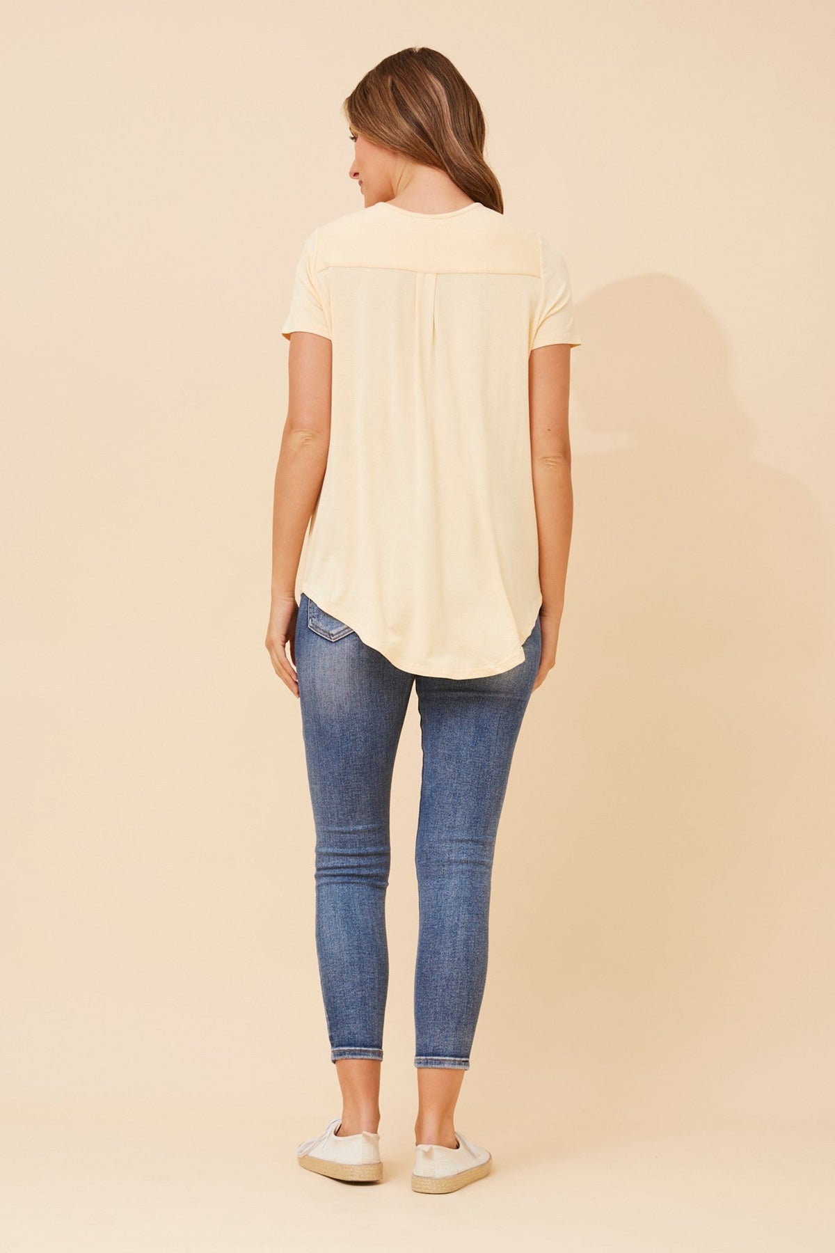 Caroline Morgan Australia REGINA SOLID T-SHIRT (Butter)