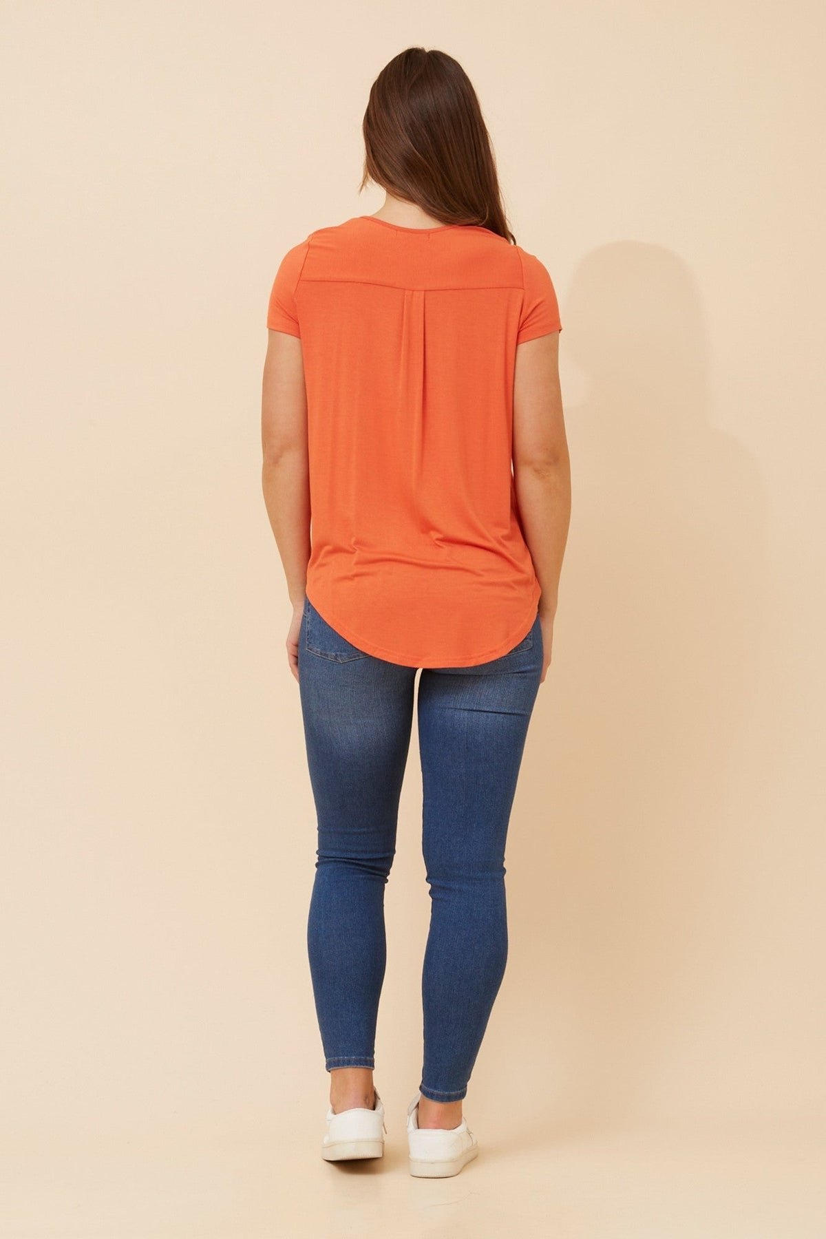 Caroline Morgan Australia REGINA SOLID T-SHIRT (Tangerine)