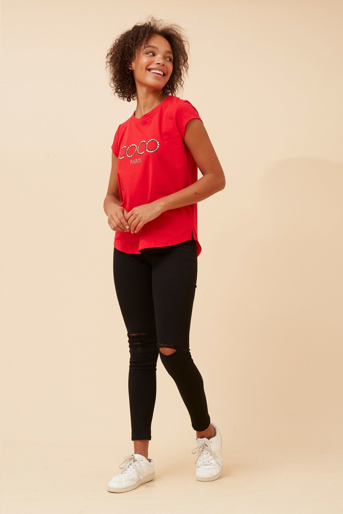 Caroline Morgan Australia COCO GRAPHIC TEE (Red)