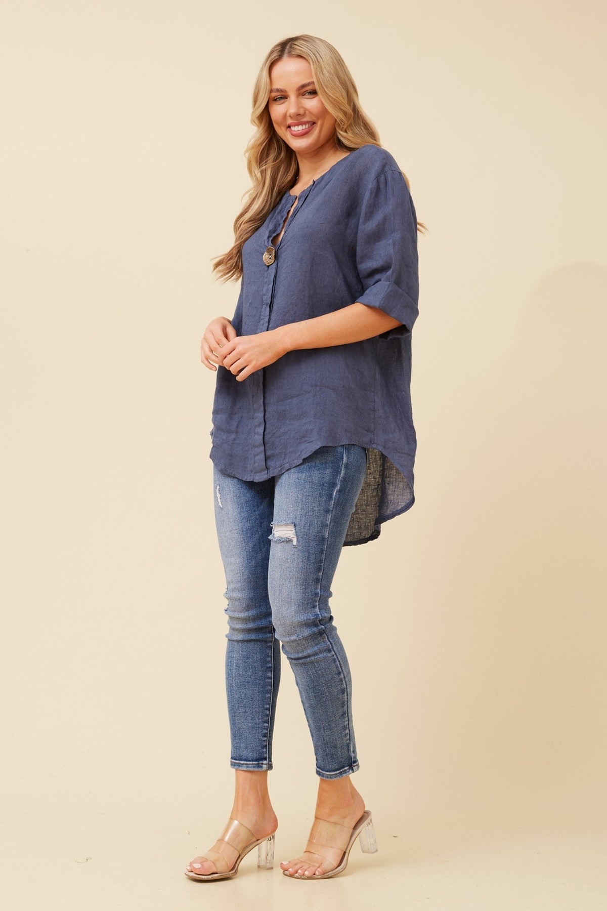 PALERMO LINEN TOP (Black)