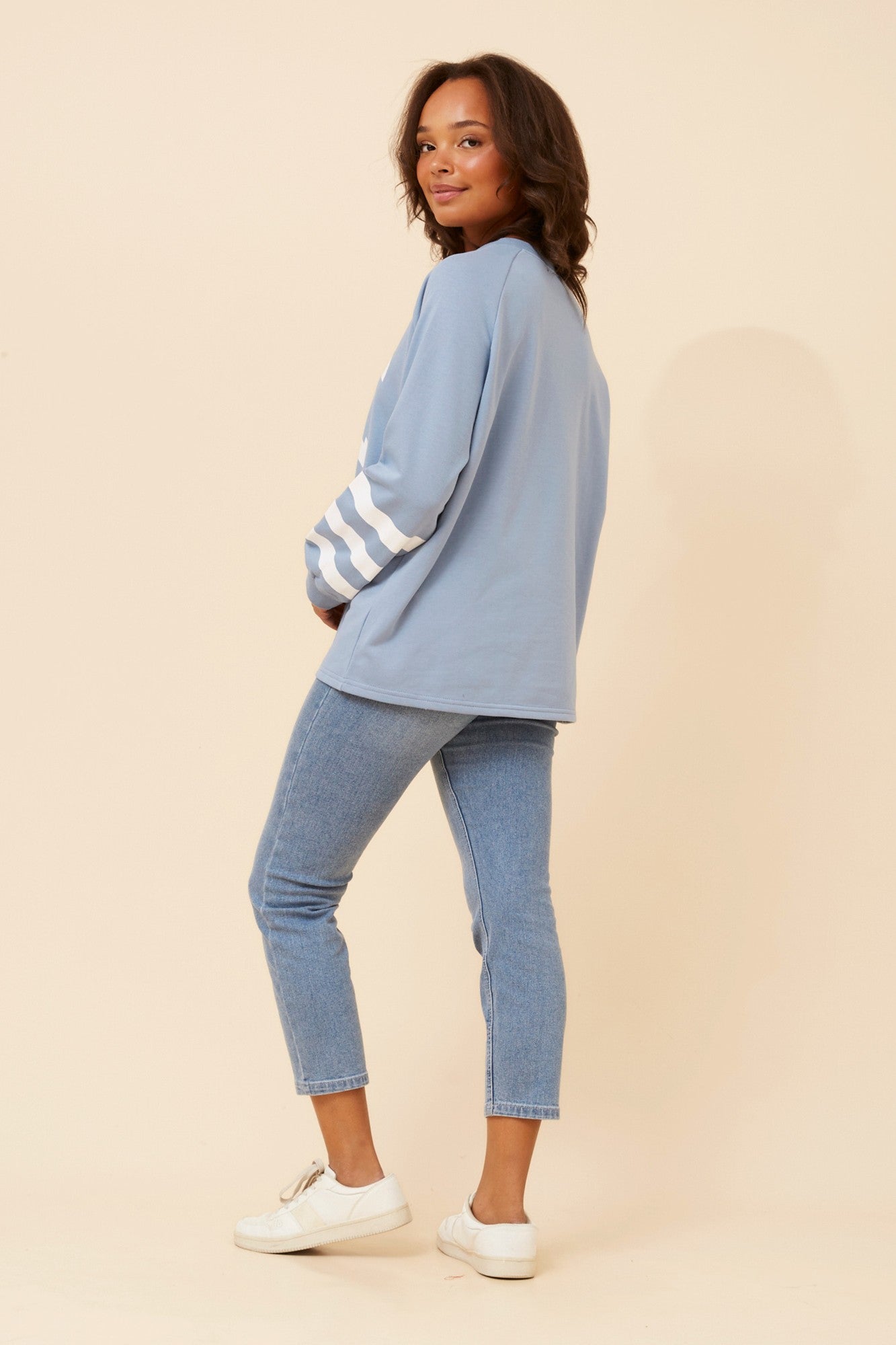 HUETTE GRAPHIC PRINT TOP (Blue Jean)