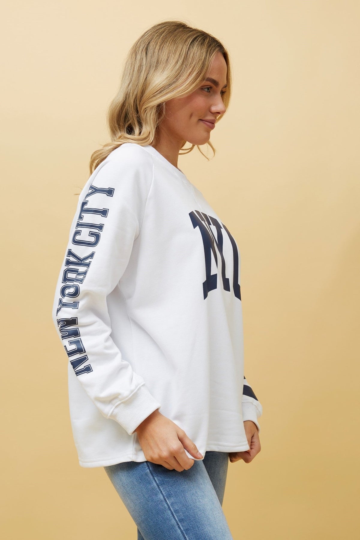 Caroline Morgan Australia HUETTE GRAPHIC PRINT TOP (White)