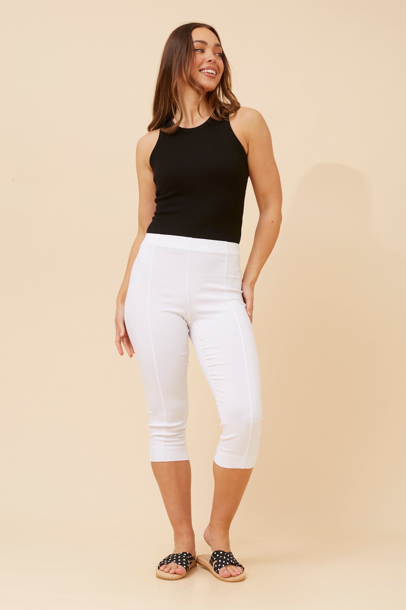 ROSEMARY RIBBED SINGLET (Black)