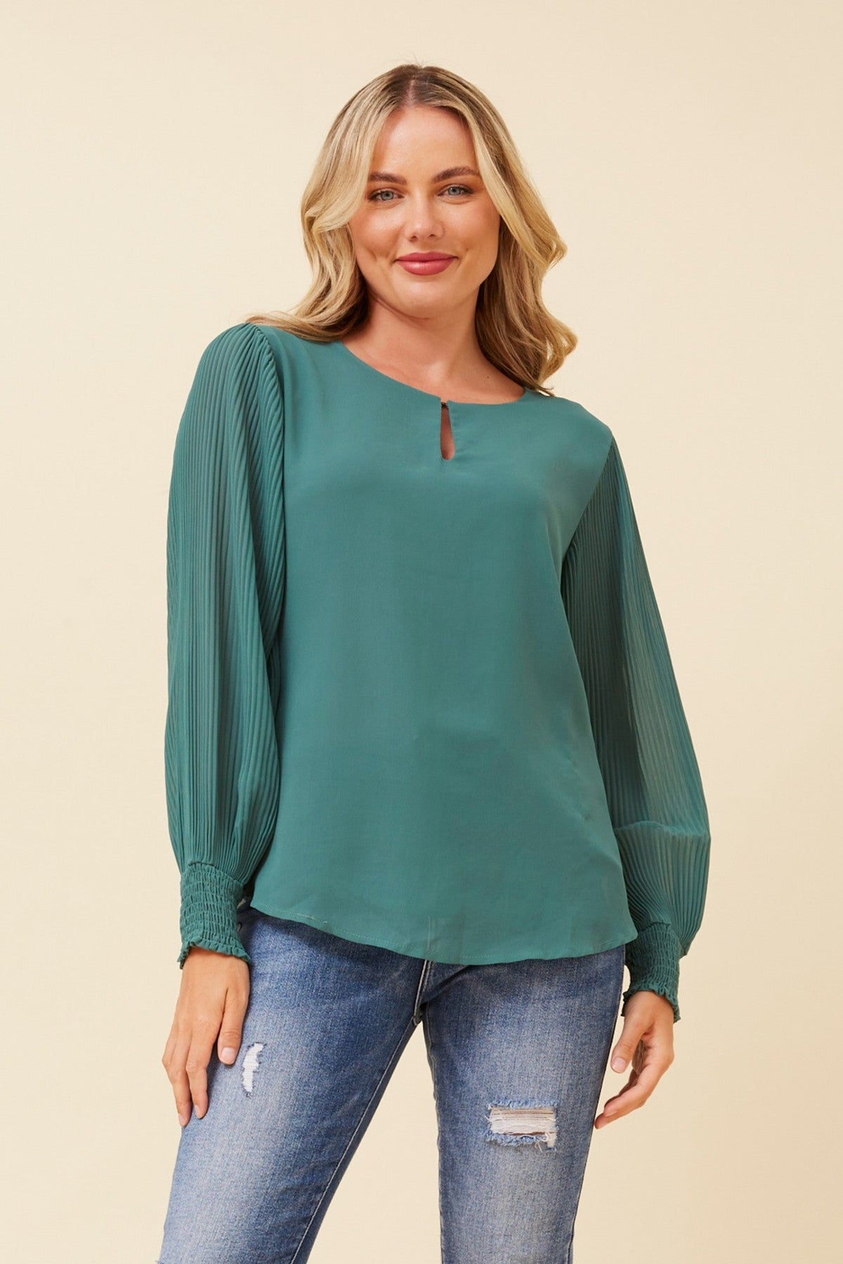 WAVERLEY PLEATED BLOUSE (Orchid)