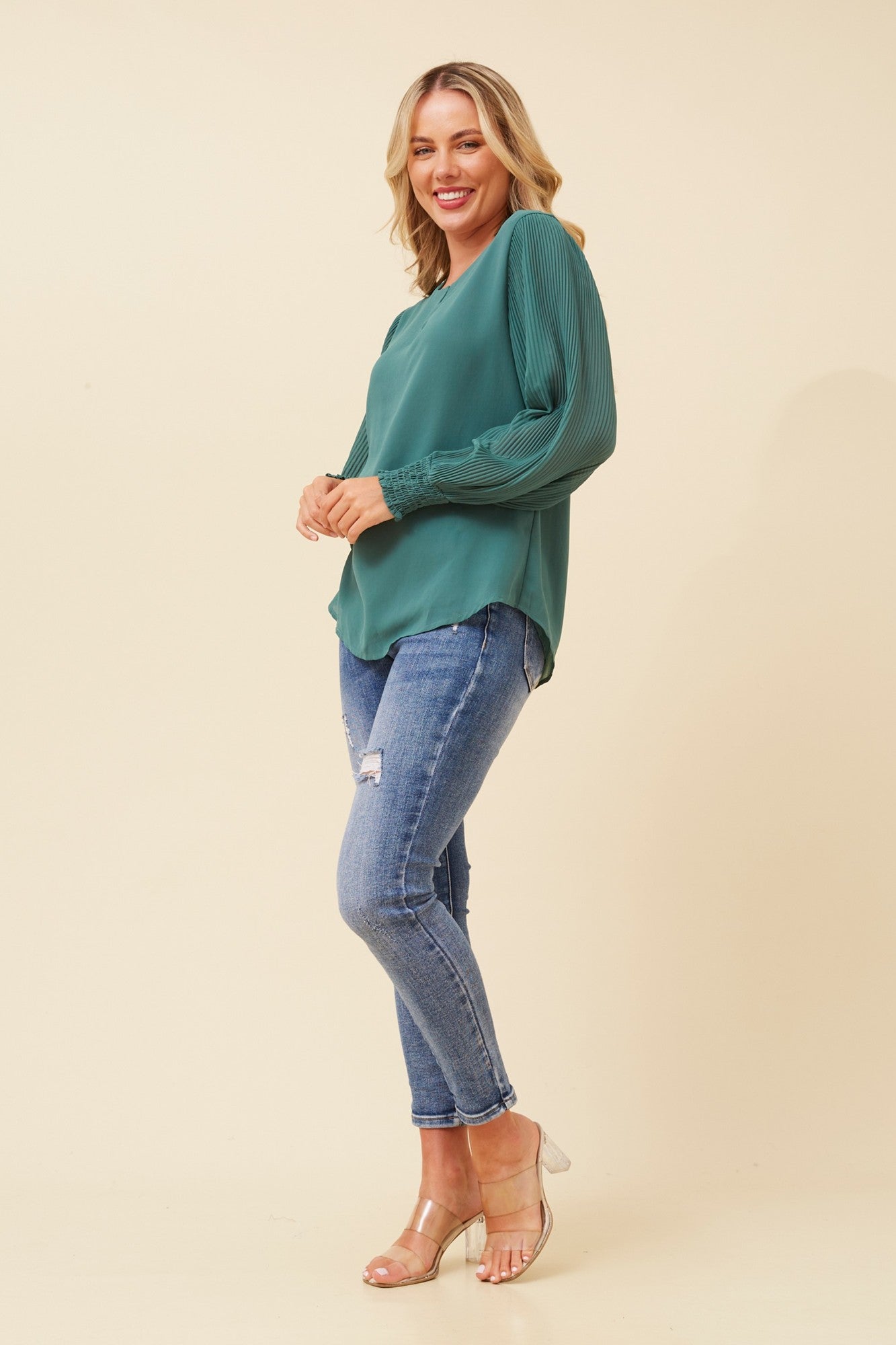 WAVERLEY PLEATED BLOUSE (Orchid)
