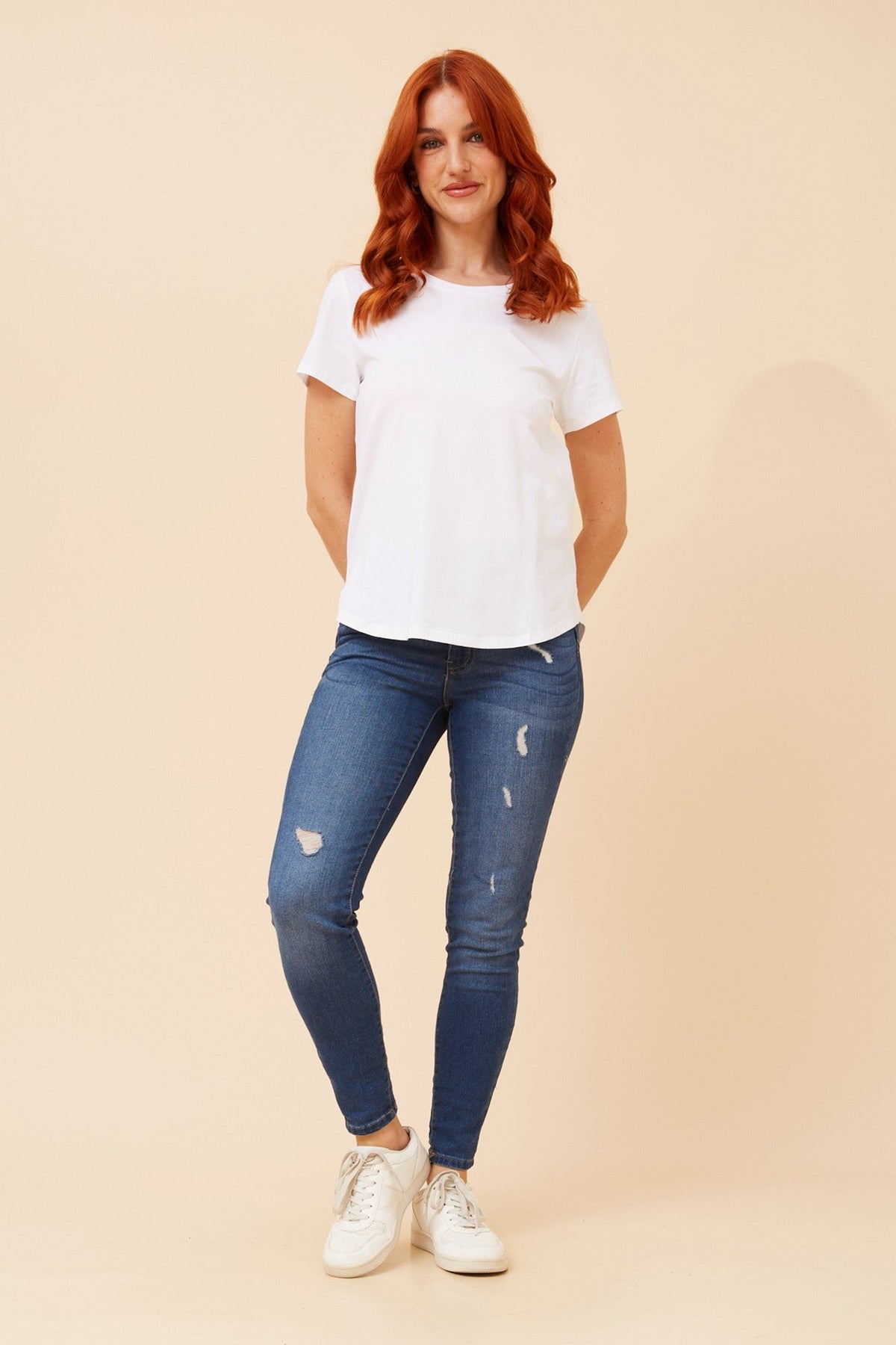 Caroline Morgan Australia BUNTY SOLID T-SHIRT (White)