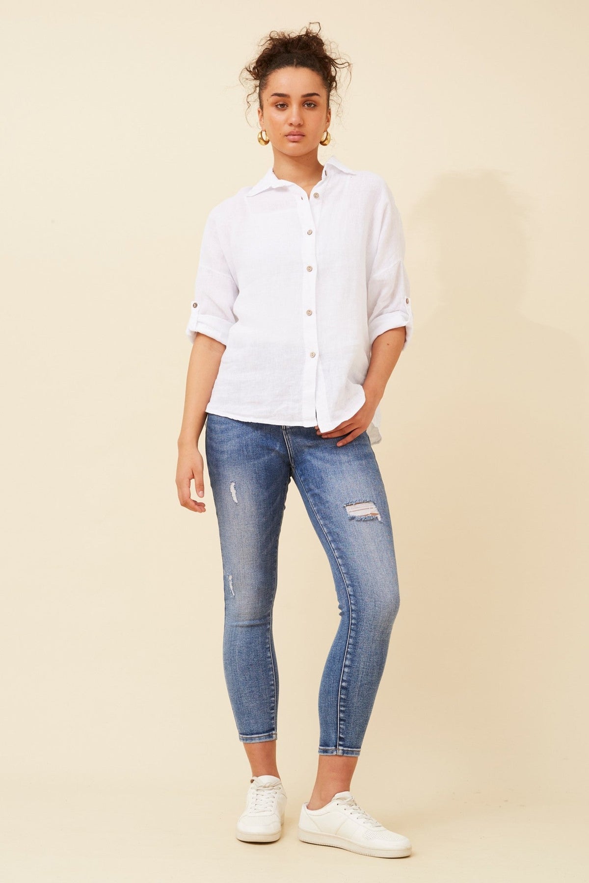 ALMADA LINEN SHIRT (White)