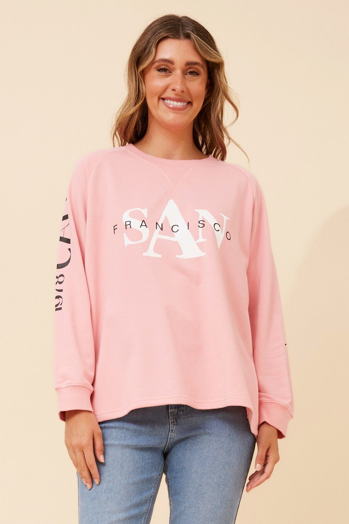 HUETTE GRPHIC PRINT JUMPER (Stone)