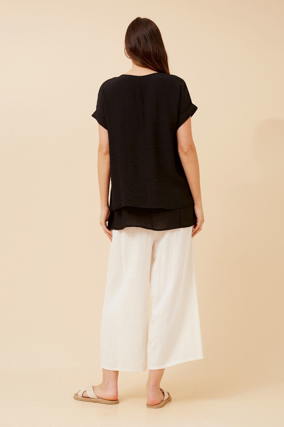 Caroline Morgan Australia JAYCEE SOLID TOP (Black)