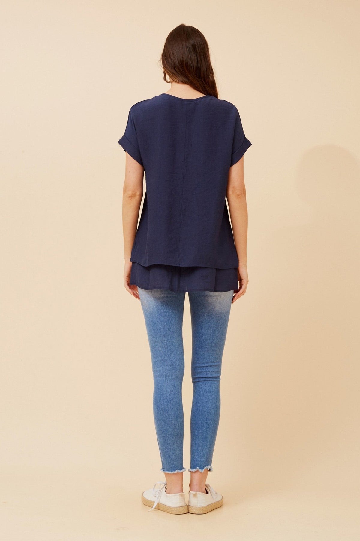 Caroline Morgan Australia JAYCEE SOLID TOP (Navy)