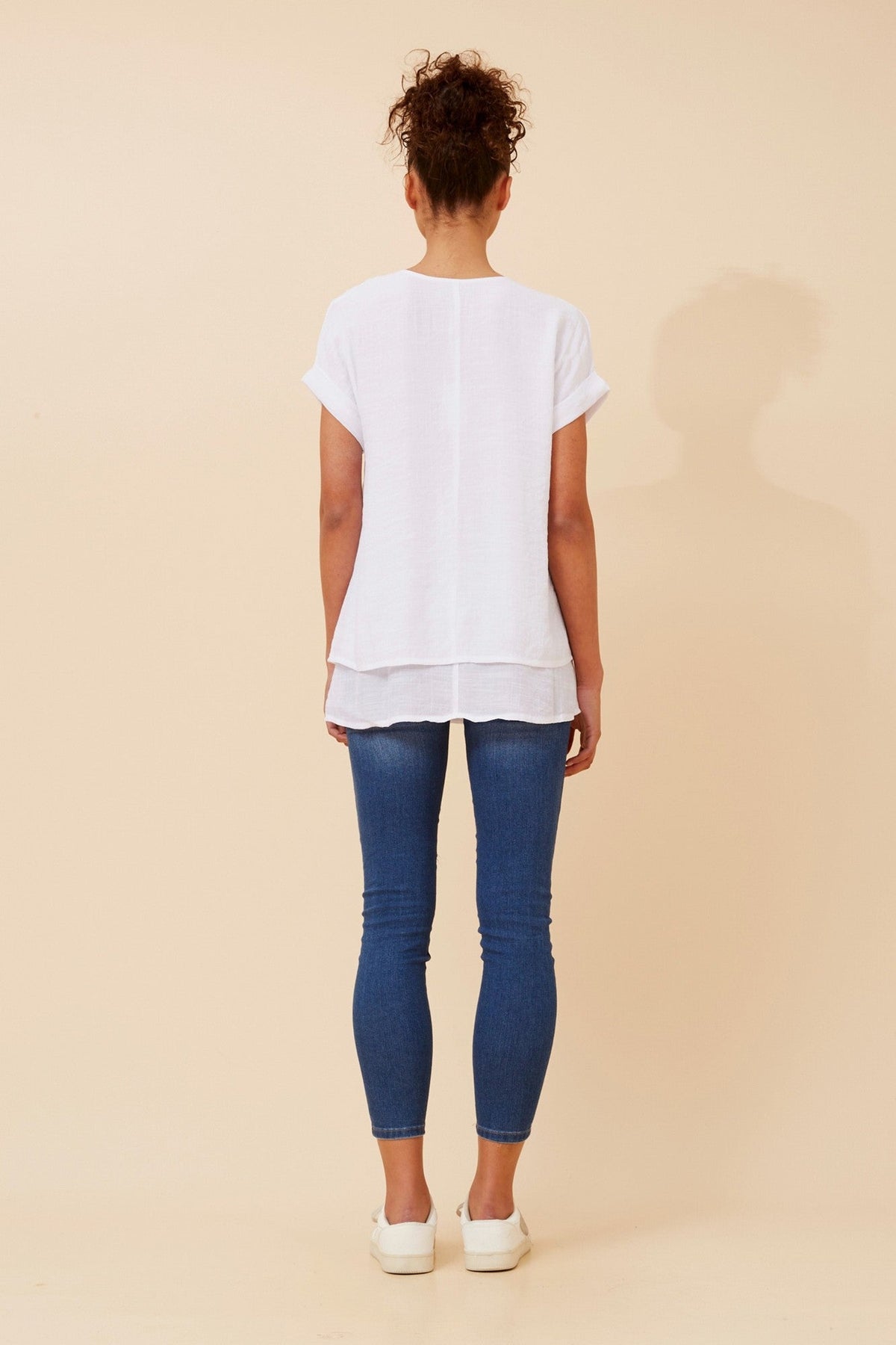 Caroline Morgan Australia JAYCEE SOLID TOP (White)