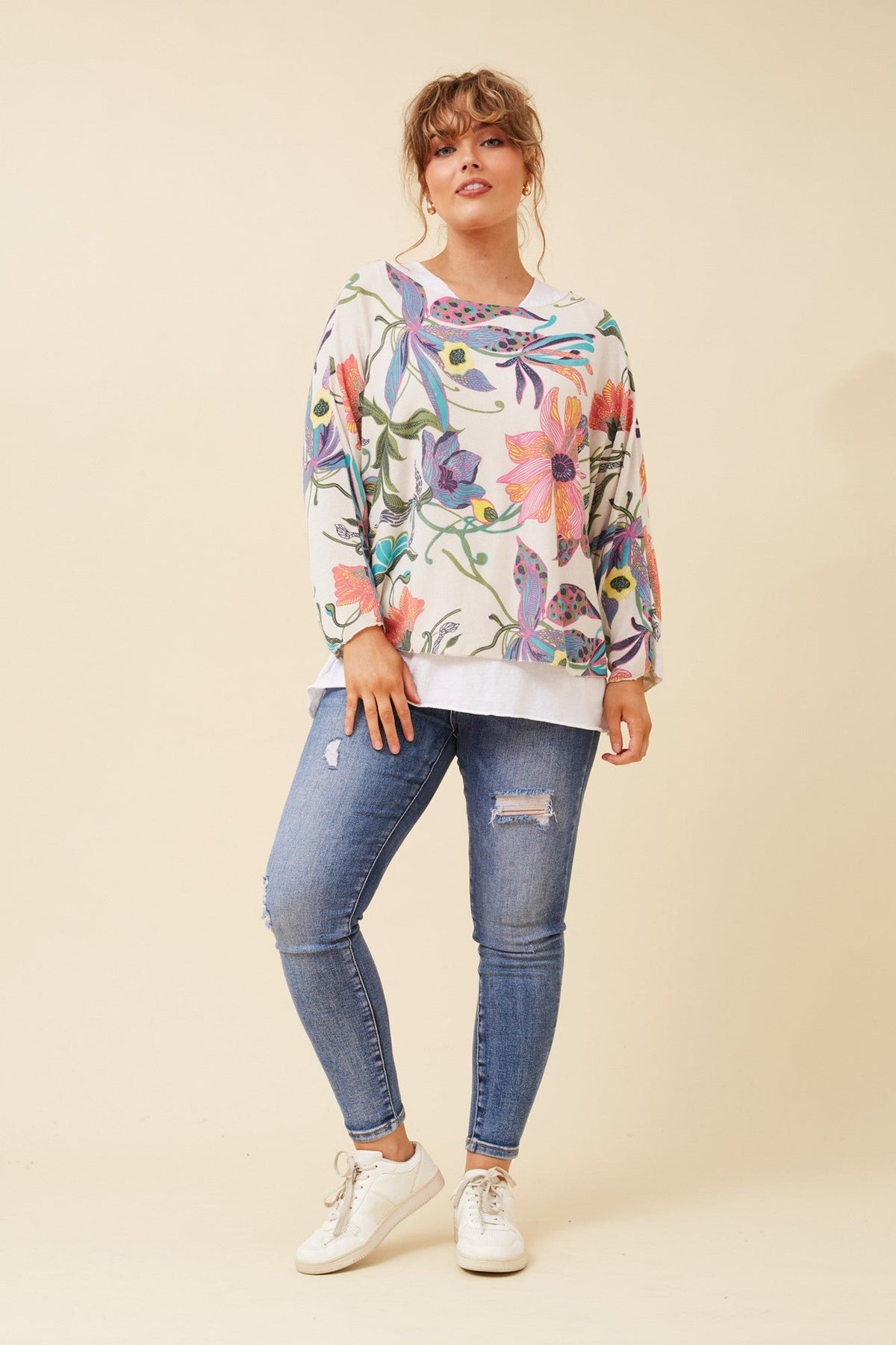 MELIKA FLORAL TOP (Ivory)