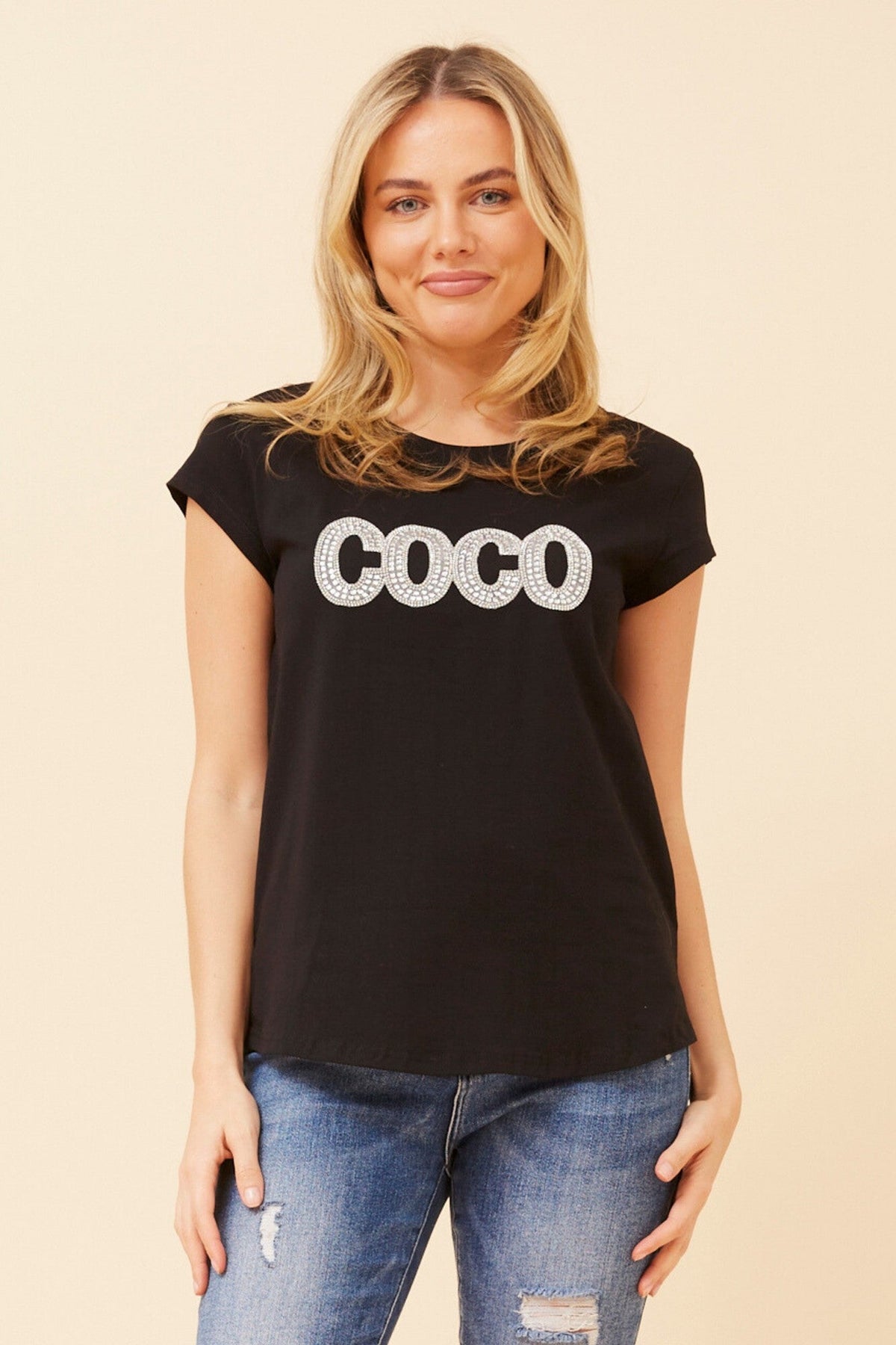 COCO EMBELLISHED T-SHIRT (Jade)