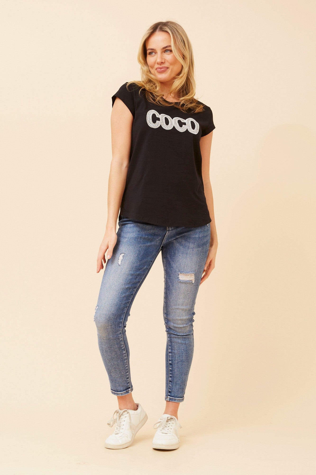 COCO EMBELLISHED T-SHIRT (Jade)