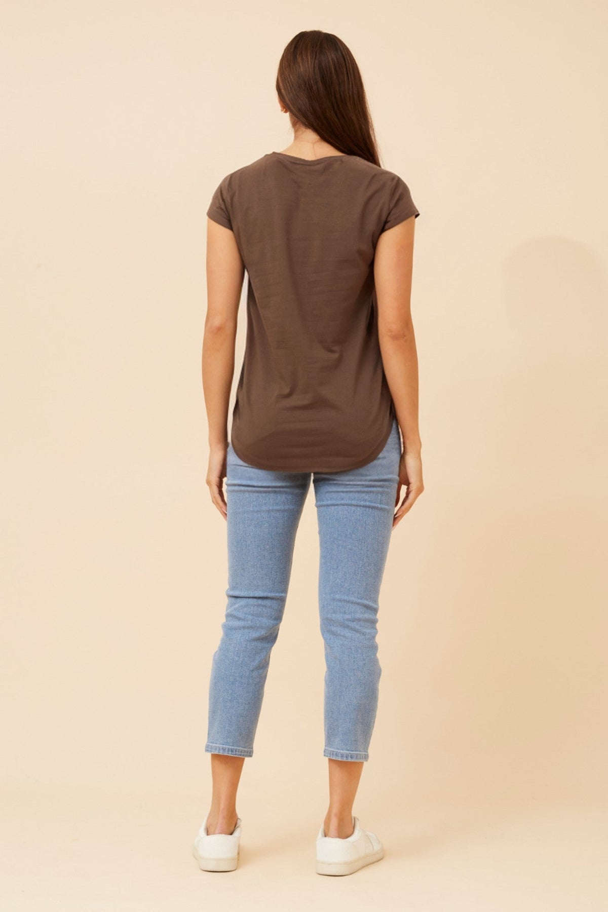 Caroline Morgan Australia COCO EMBELLISHED T-SHIRT (Chocolate)