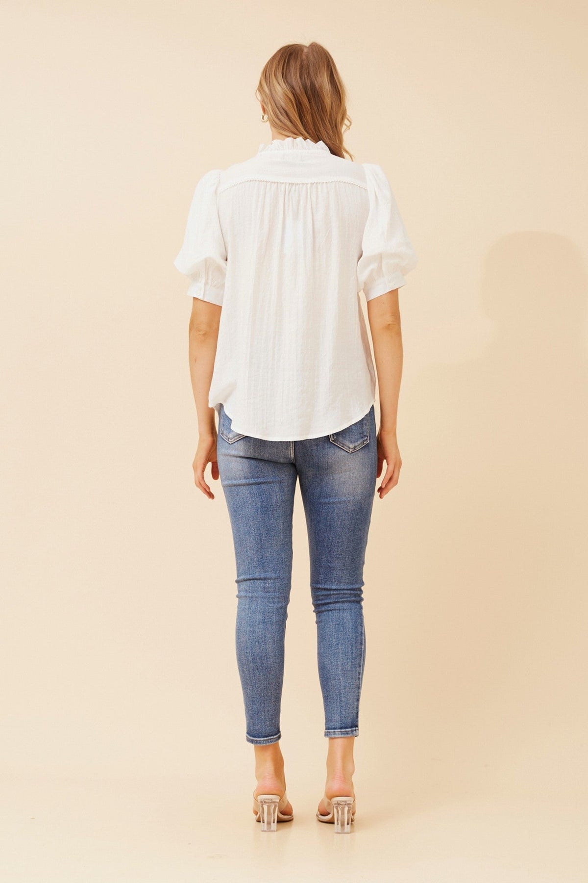 Caroline Morgan Australia JADIRA SOLID BLOUSE (White)
