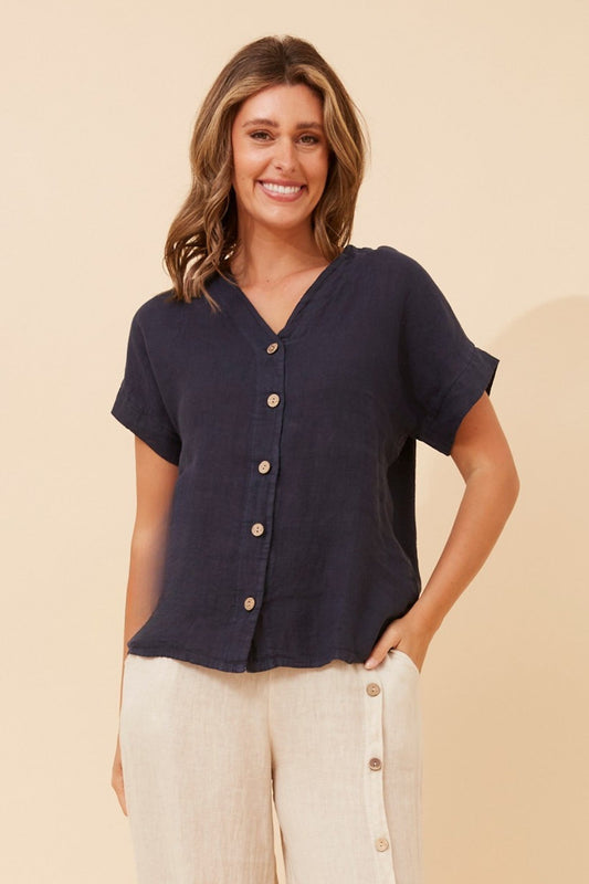 BOTTEGA MODA SIMONETTA SOLID TOP (Blu Scuvo)