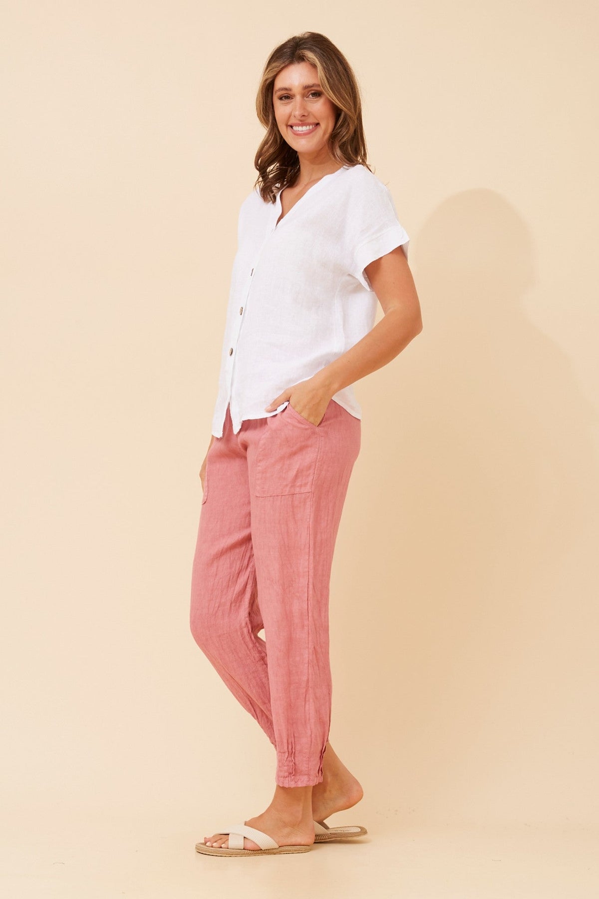 BOTTEGA MODA SIMONETTA SOLID TOP (White)