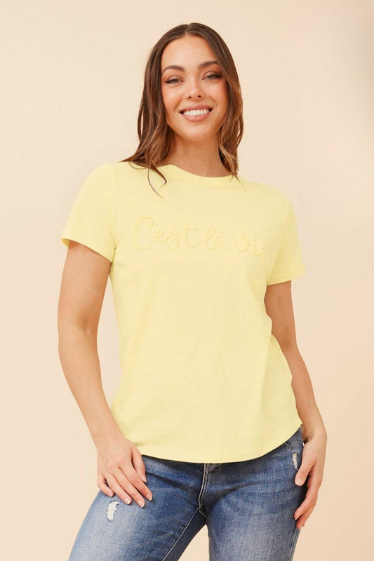 JODELLE CESTLAVIE PATTERN TEE (Lemon Drop)