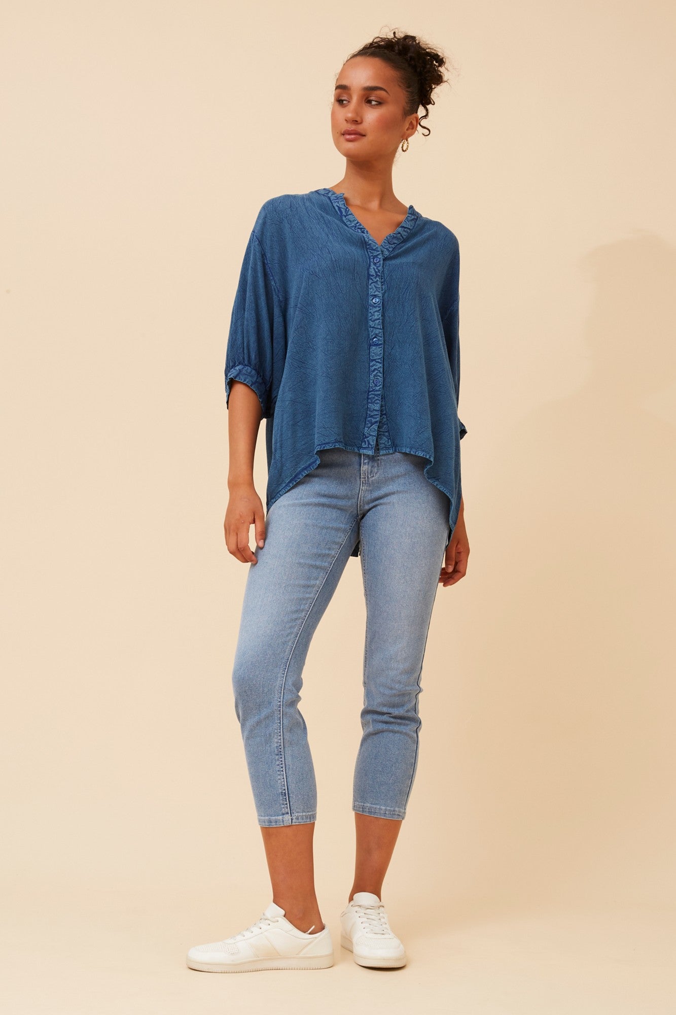 BELINA SOLID SHIRT (Denim)