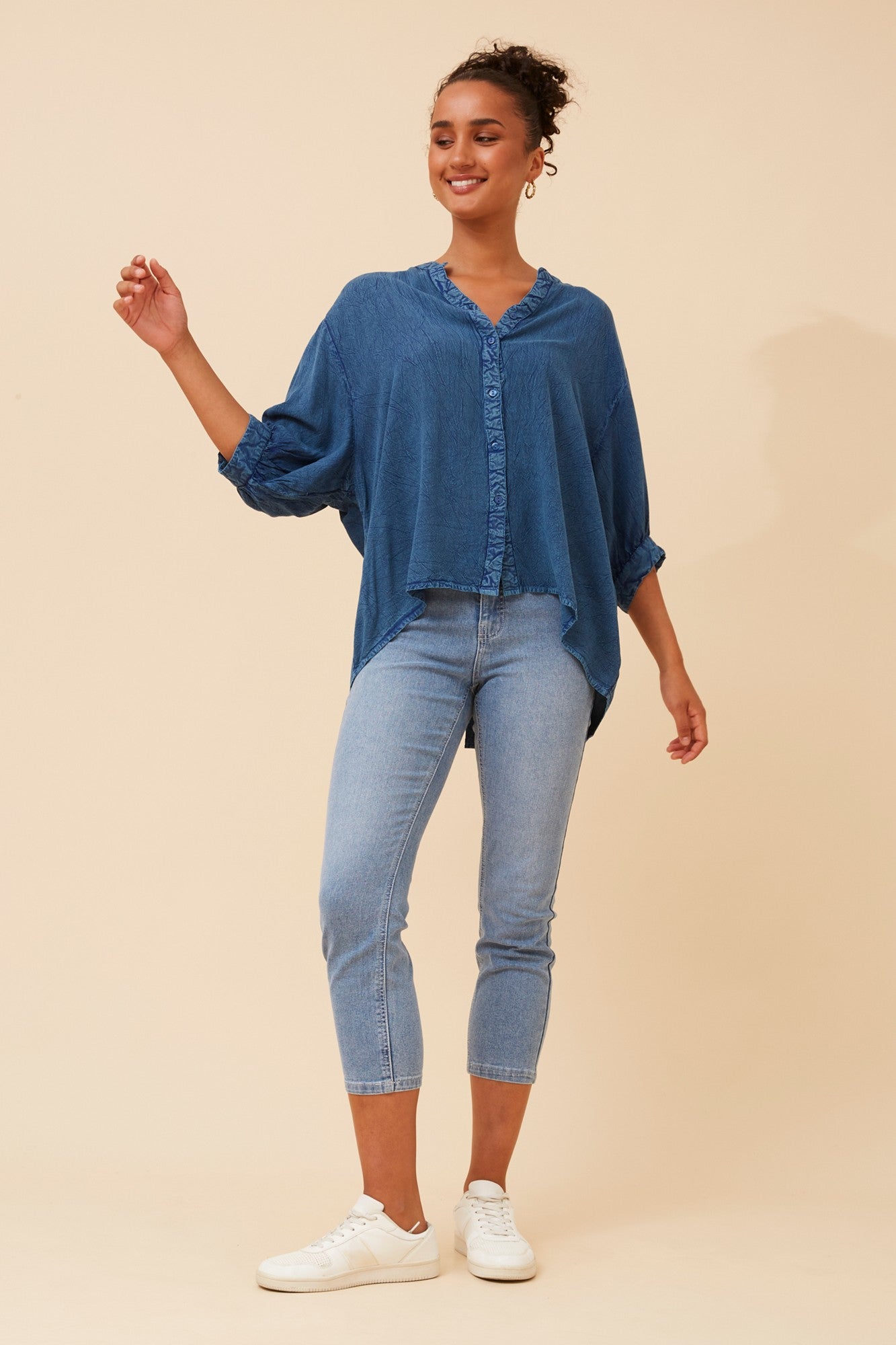 BELINA SOLID SHIRT (Denim)