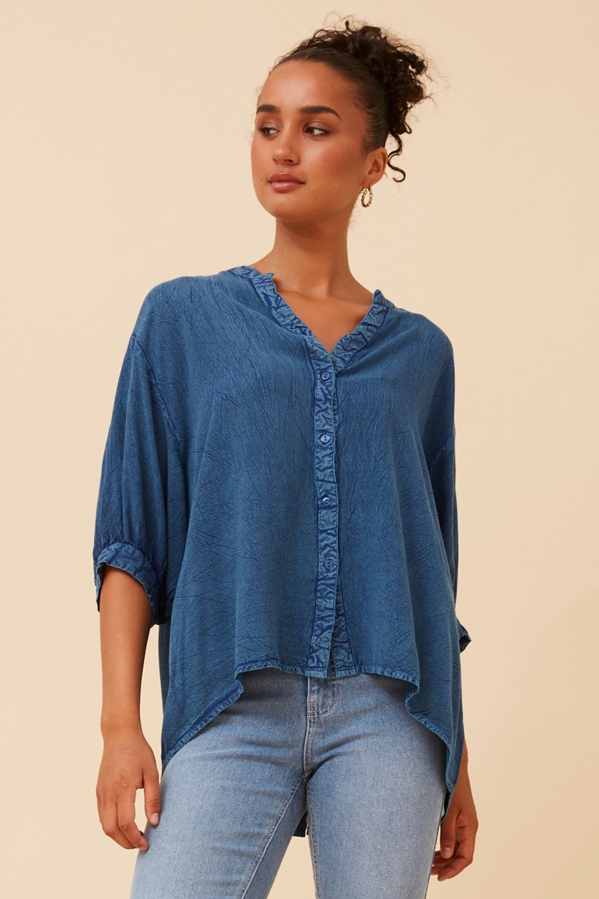 BELINA SOLID SHIRT (Denim)