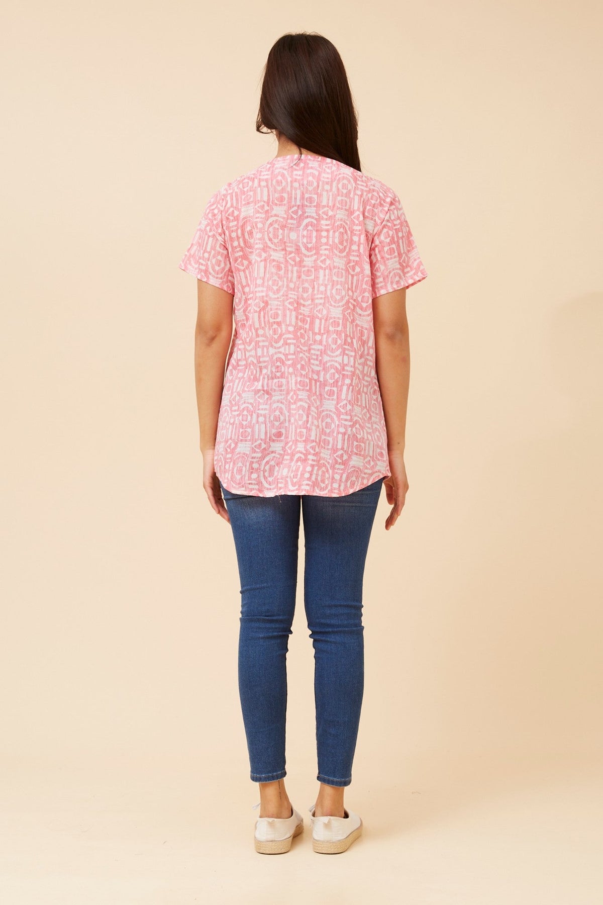 GIORGIANA ABSTRACT PRINT TOP (Pink)