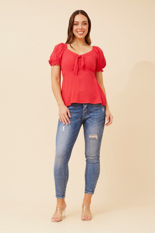 Caroline Morgan Australia ZAIA SOLID TOP (Red)