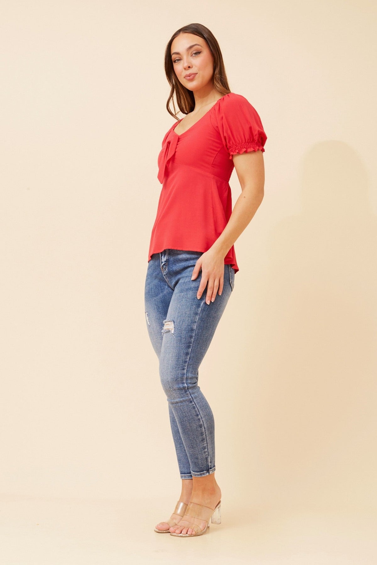 Caroline Morgan Australia ZAIA SOLID TOP (Red)
